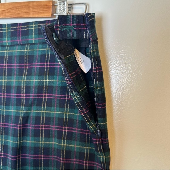 Talbots Wool Blend Plaid Chatham Ankle Pants, Size 12 Petite, Highland Green - Picture 5 of 10